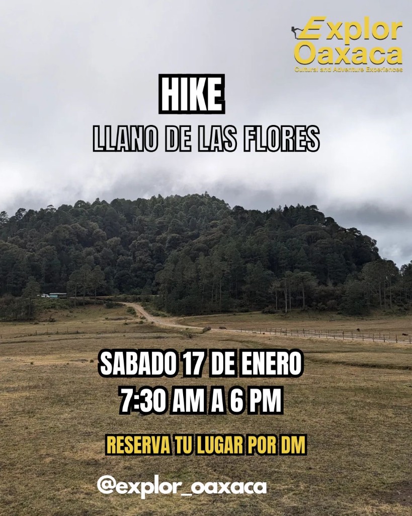 Póster Hike Llano de las Flores - Explor Oaxaca